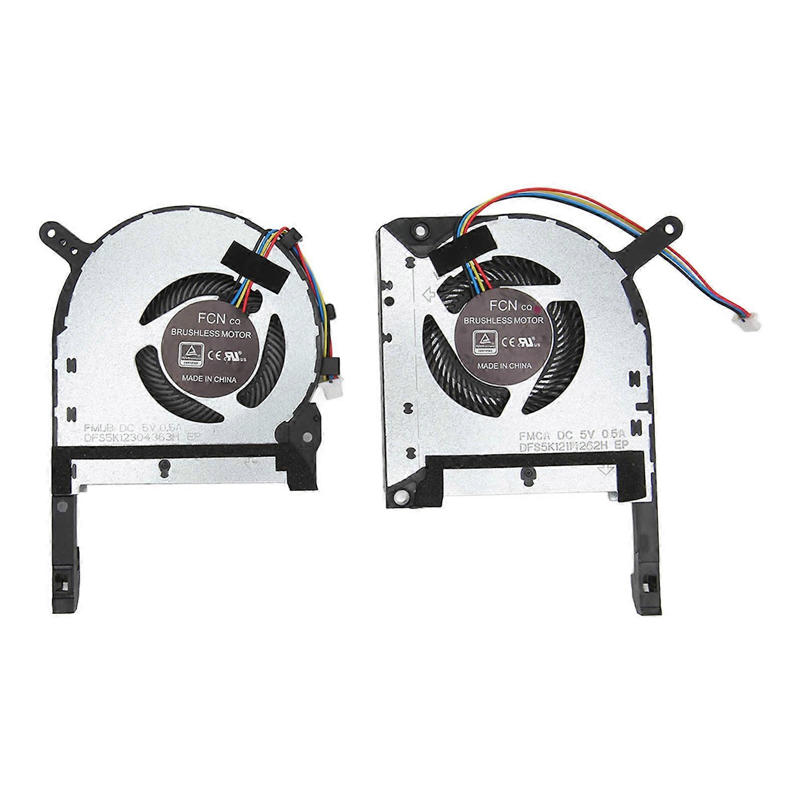 CPU GPU Cooling Fan 4 Pin Good Heat Dissipation Laptop Cooling Fan for Asus TUF Gaming FX505DU for FX505DY for FX505DD CPU GPU Fan