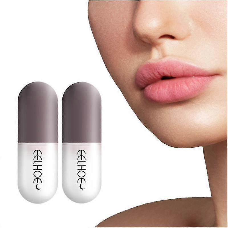 2pcs Capsule Lip Gloss Transparent Waterproof