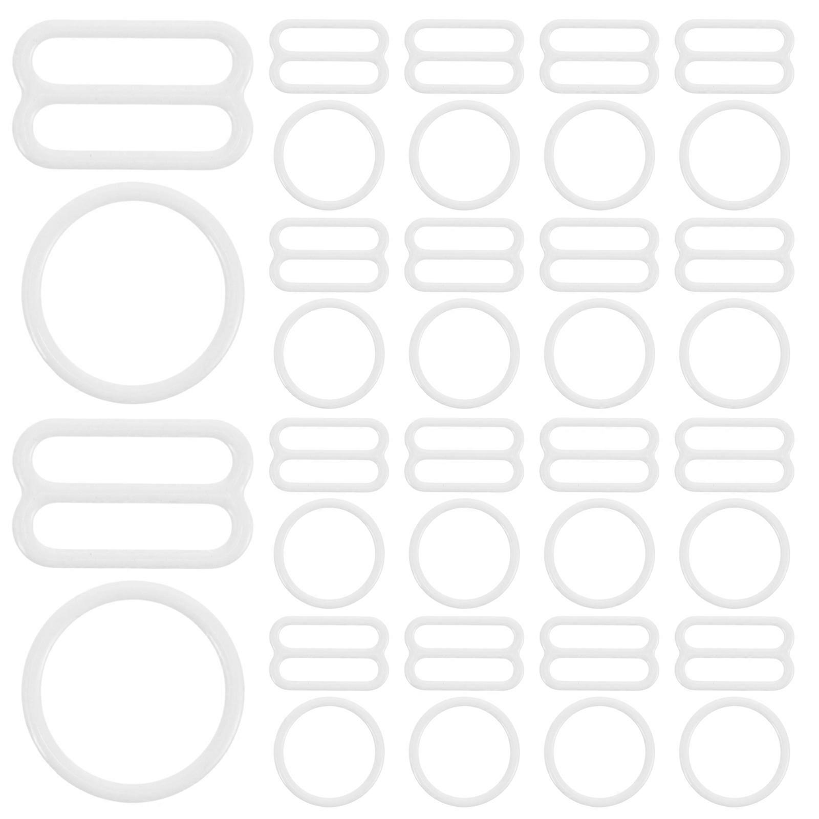 40pcs Bra Hooks Bra Strap Hooks Bra Strap Buckles Replacement Bra Strap Slider Bra Strap Rings