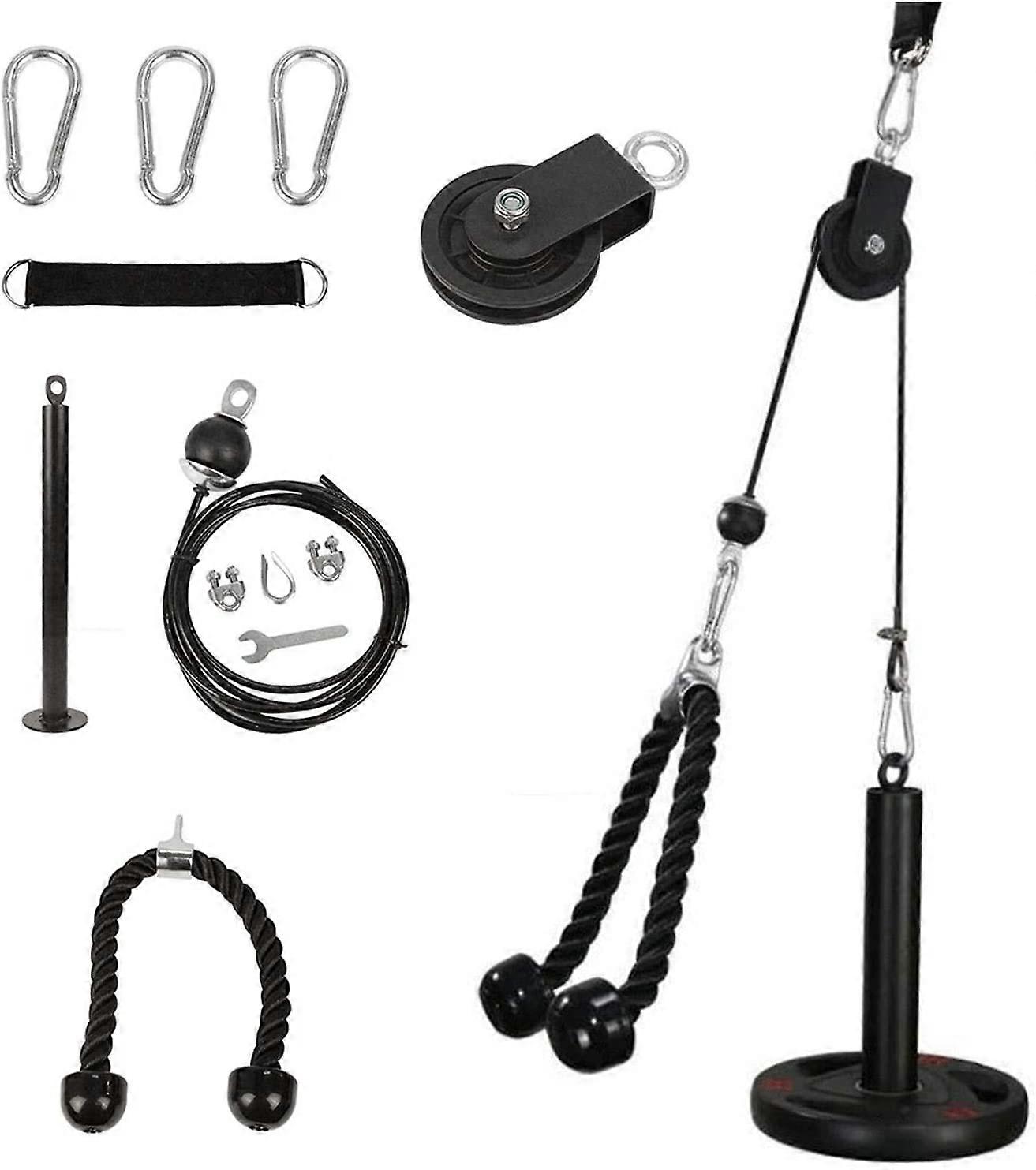 Muscle Pulley, Forearm Trainer with Triceps Rope, Loading pin for Exercise Forearm Shoulders Deltoids