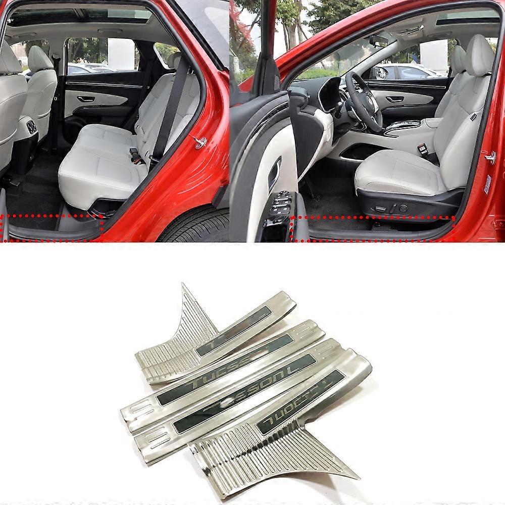For Hyundai Tucson L Car Accessories 2021-2024 Inner Scuff Plate Door Sill Pedal Protector Guard