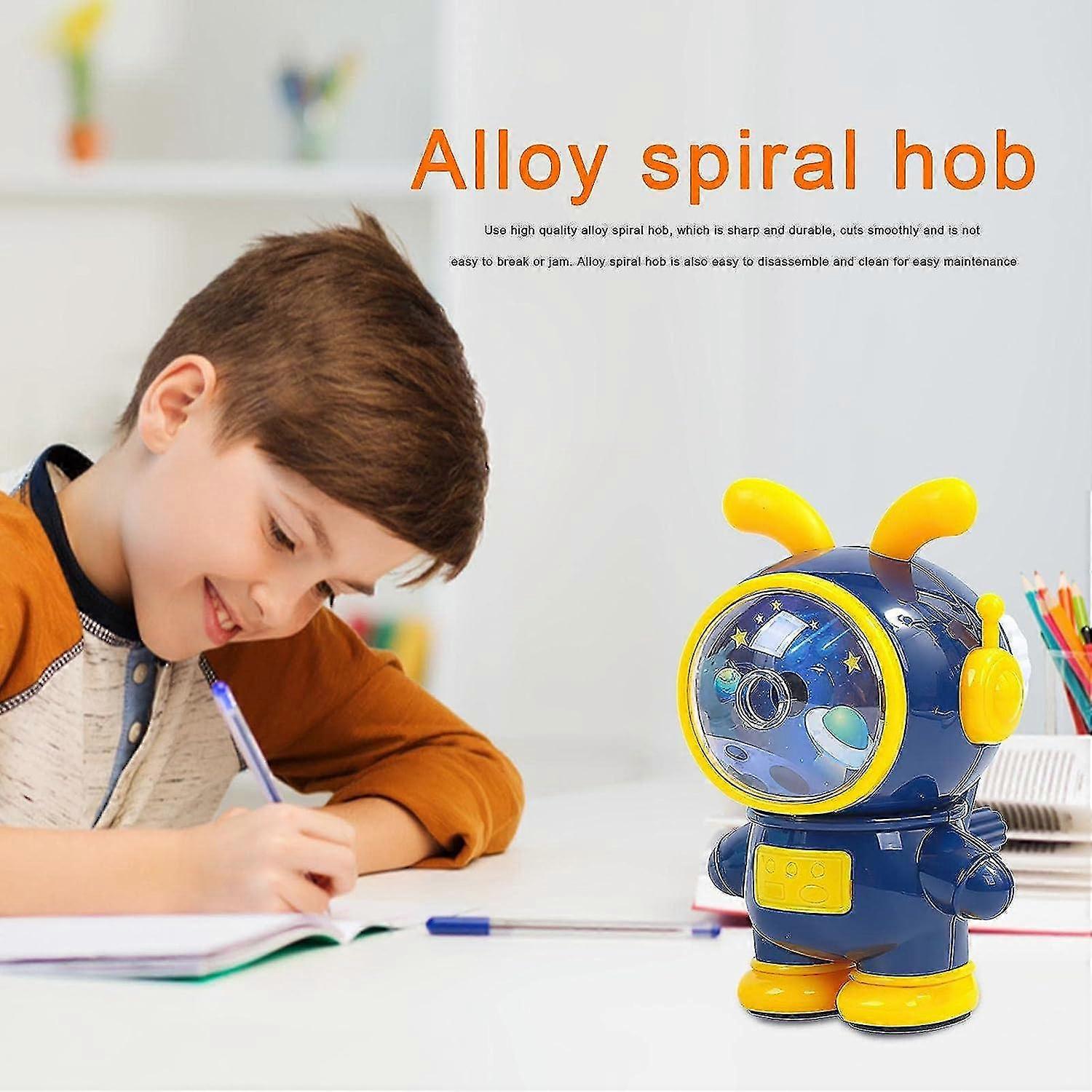 Pencil Sharpeners, 3 Gears Adjustable Colored Pencil Sharpener, Space Rabbit Shape High Capacity Shavings Tray, Manual Pencil Sharpener