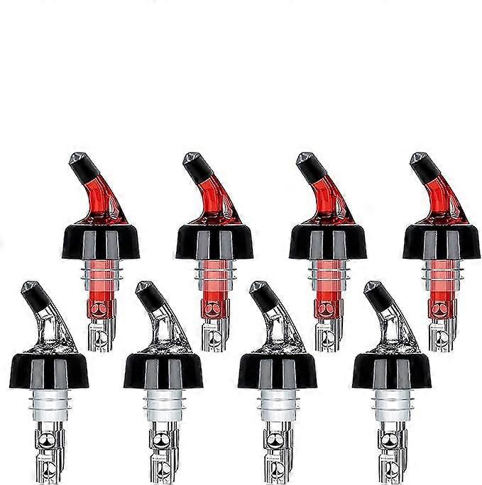 Turnatoare pentru sticle, Plastic, Auriu/Negru, 8 bucati