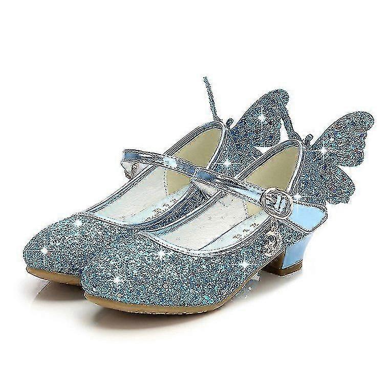 Dětské boty na vysokém podpatku Princezna Boty Performance Crystal Shoes Single Shoes Kožené boty