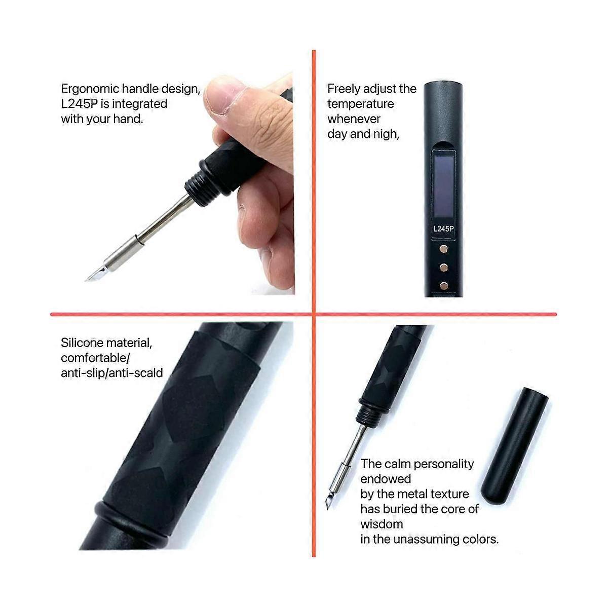 L245P PD 65W DC 90W Portable Electric Soldering Iron Supports QC PD Compatible JBC245 for DIY Elect