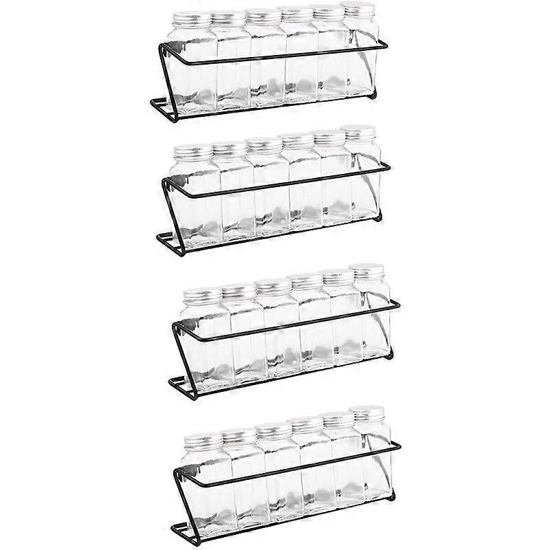 2 Pack Spice Rack Wall Mount Space Saving Wall Spice Rack Organizer Wall Mount Spice Rack Organizer for Spice Jars and Seas