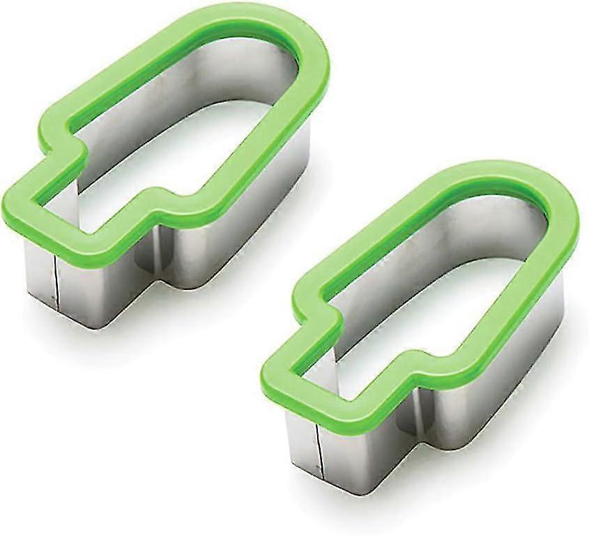 2 Pack Green Ice Cube Shapes
