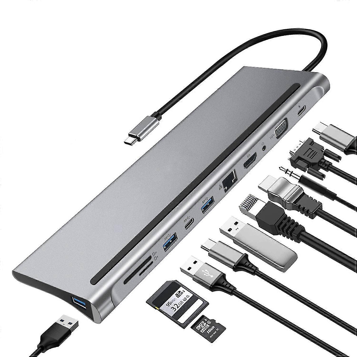 Typ-c 11-in-1 All-in-One Dockingstation Typ C zu HDMI Hd Hub Hub