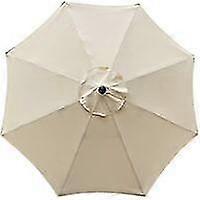 Replacement Cover For Parasol, 8 Ribs, 3 M, Waterproof, Anti-uv, Replacement Fabric, Beige