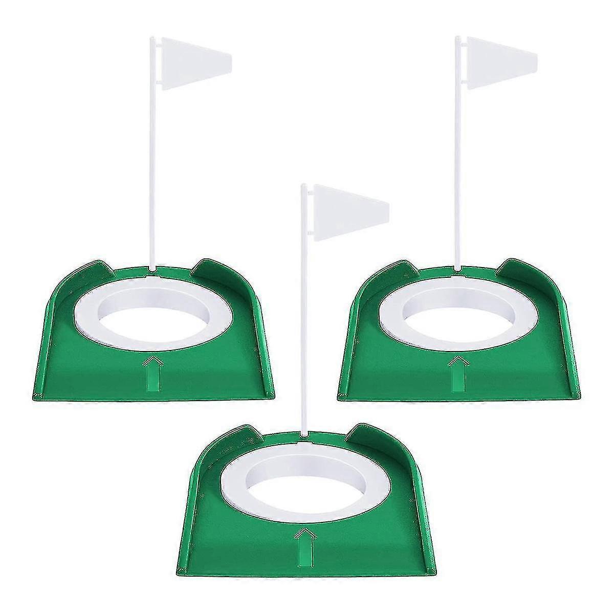 3 Pcs Golf Putting Cup Golf Hole Training Aids Golf Accessories Golf Training Putters With Plastic