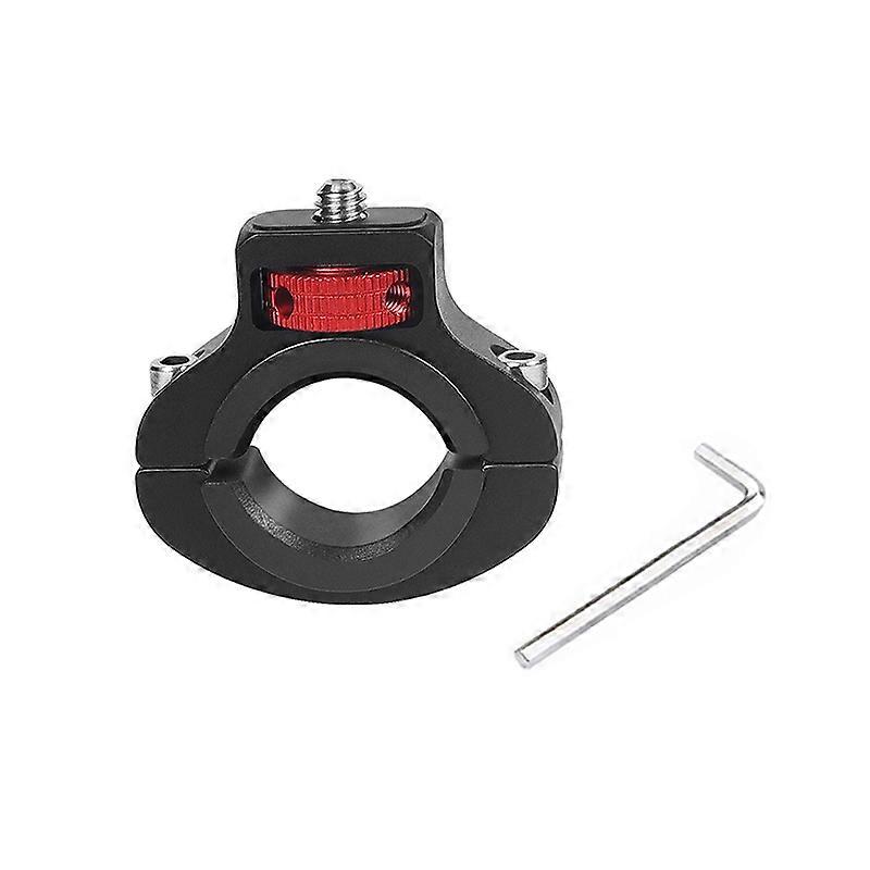 360 Anti-Reverse 1/4 Screw Handlebar Clamp Bar Tube Holder Compatible with GoPro Action Camera Accessories (Red Clamp)