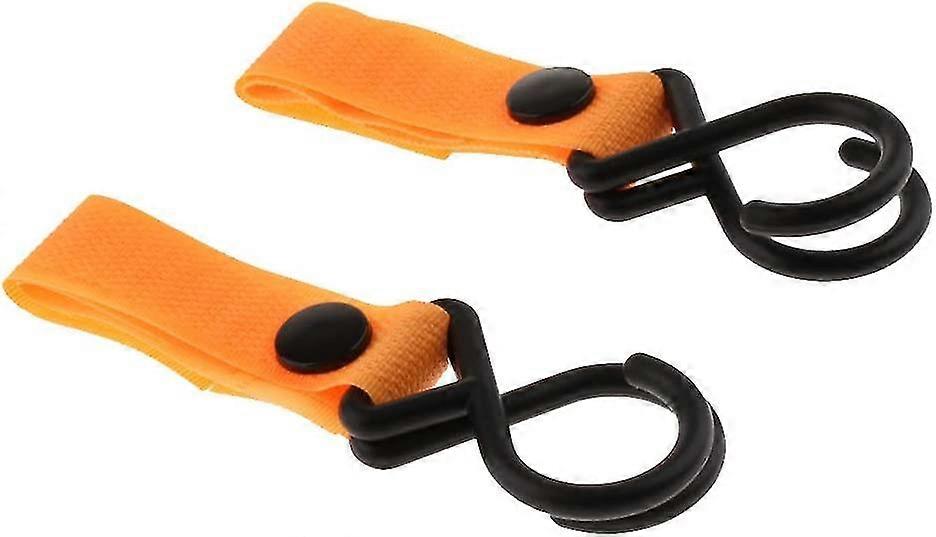 2 Pieces Heilwiy Stroller Hooks Stroller Attachment For Strollers - Orange Gift