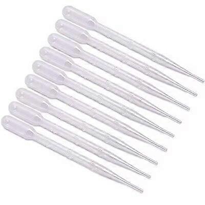 100 Pack 3ML Transfer Plastic Pipettes Food Pipettes for Lab Experience Painting Acrylic Drawing Makeup Tools (3ML)