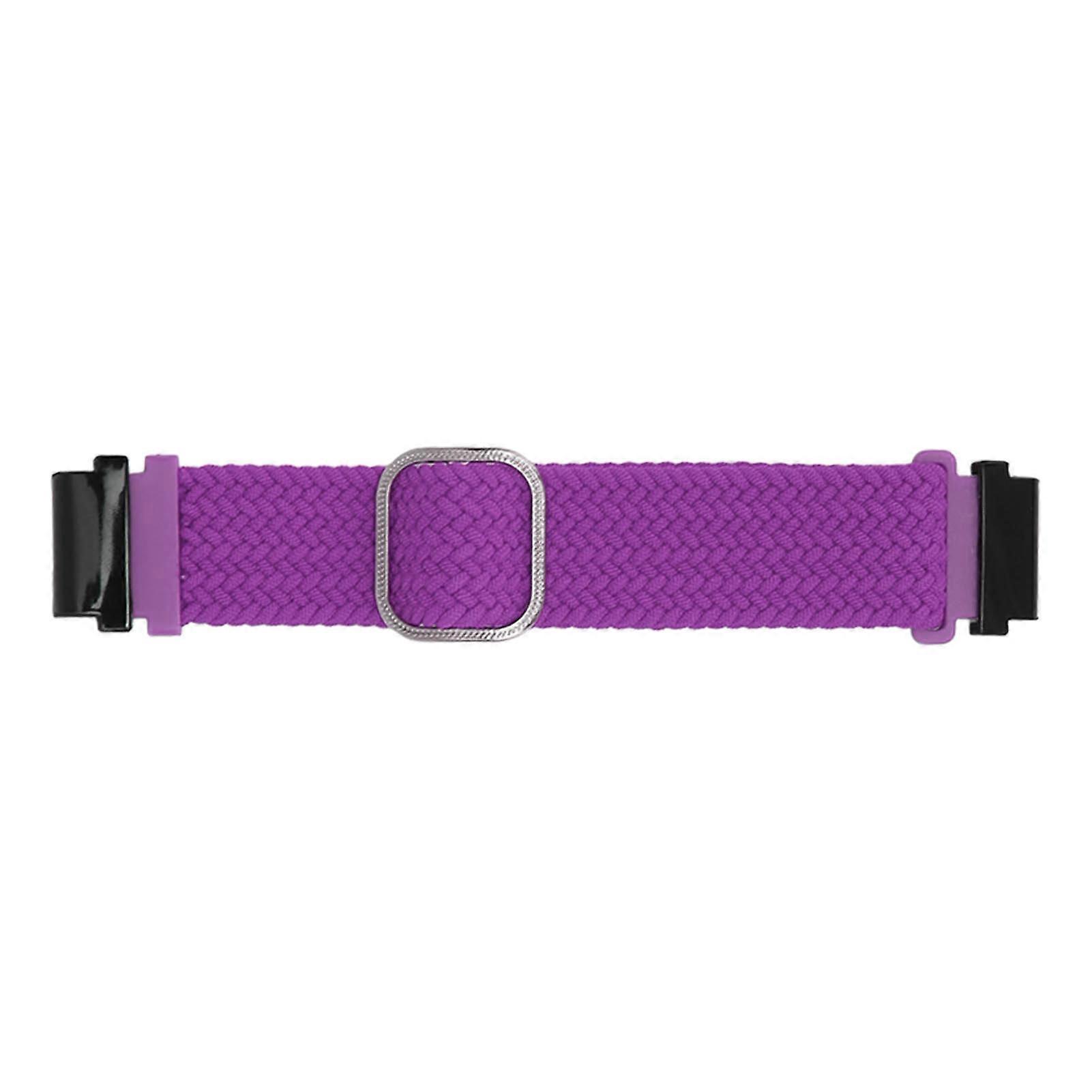 Watch Band Woven Nylon Size Adjustable Watchband Watch Strap for Garmin Fenix 7S 6S 5S Purple