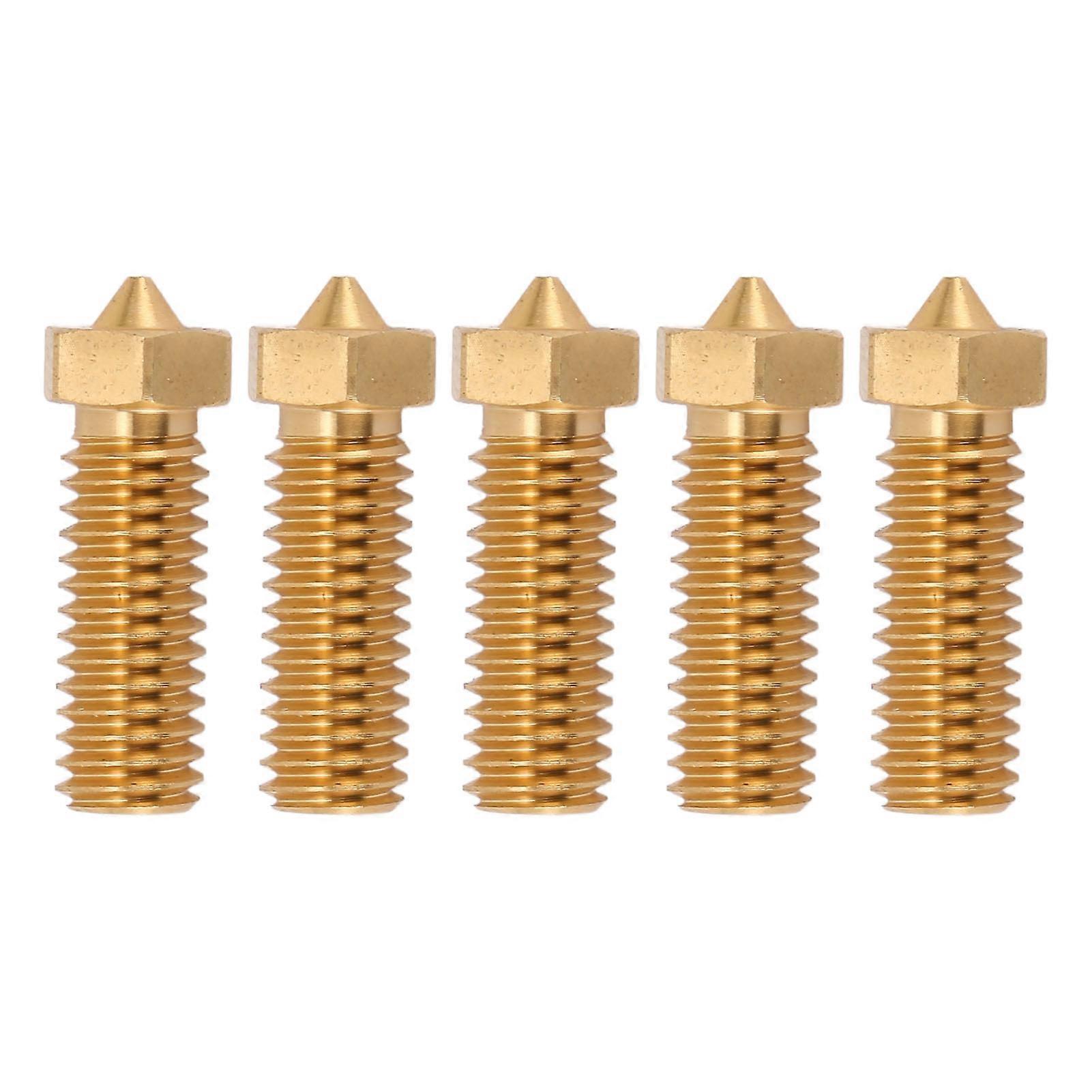 5pcs CHT V6 3D Printer Nozzle 3 Holes High Flow 30Mohs Hardness High Flow Print Head Nozzle for Ender 3 1.75mm PLA ABS 0.5mm