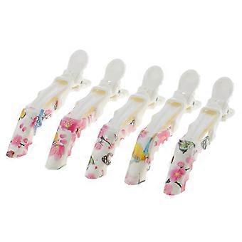 5 Pezzi Colorato Salon Alligatore Capelli Morsetti Clip Coccodrillo Artiglio Barrettes Parrucchiere Styling Forcine Impugnature per Donne Ragazze