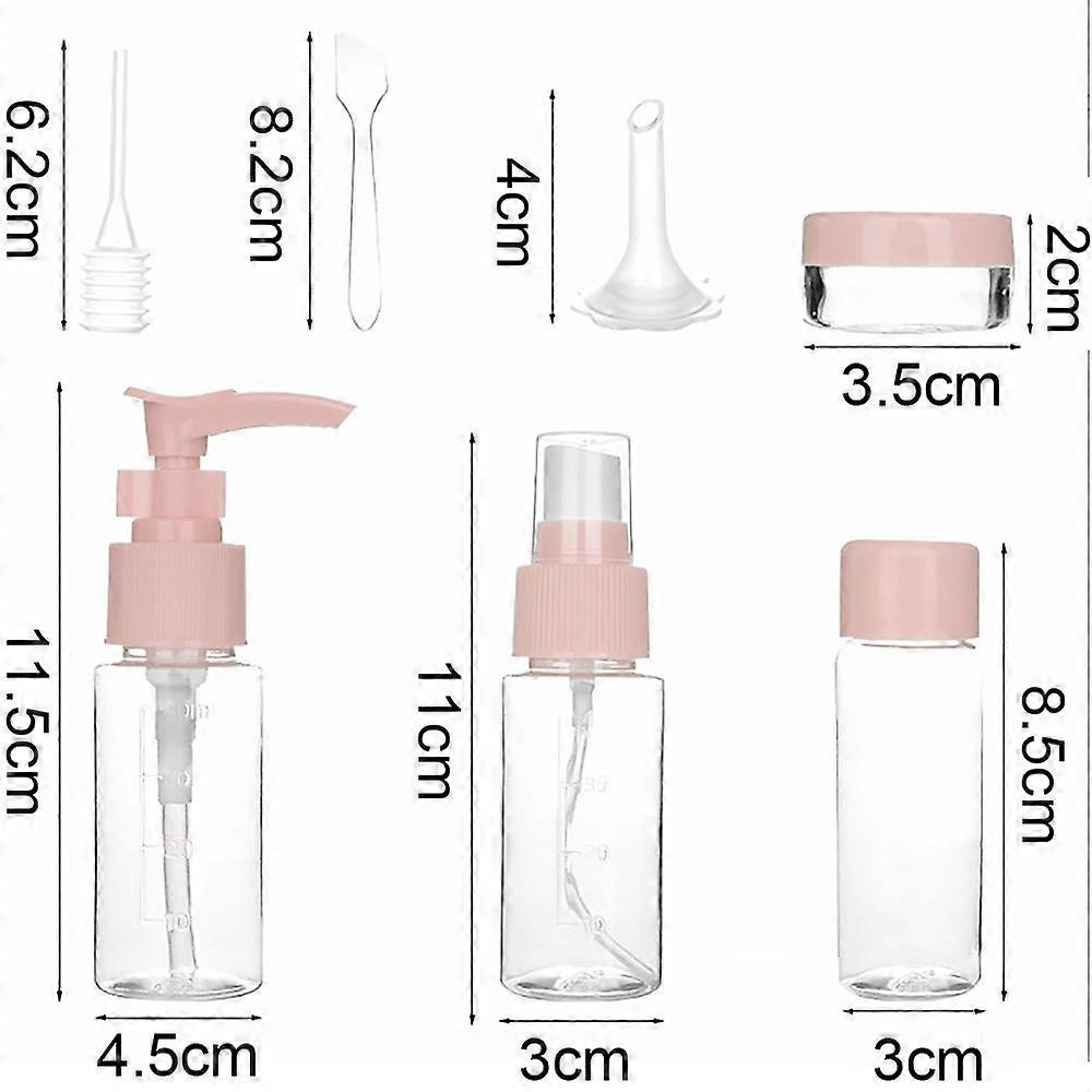 11pcsトラベルボトルセットトラベルサイズトイレタリーボトルキット、承認された漏れ防止コンテナセットジッパーバッグトイレタリーコンテナセット液体カー用