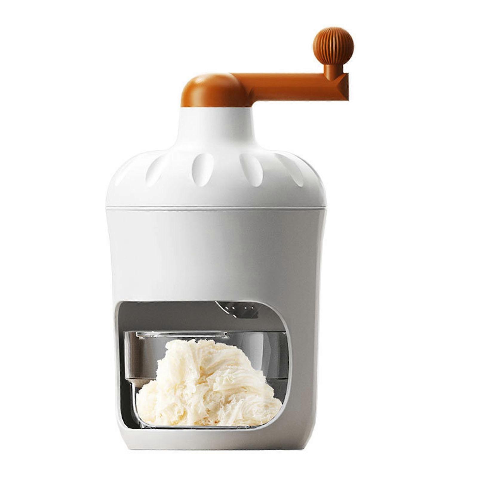 Handvevad ismaskin med rakad is, rostfria blad, säker bärbar iskross för hemmarestauranger, kaféer, matstånd (YMCAT)