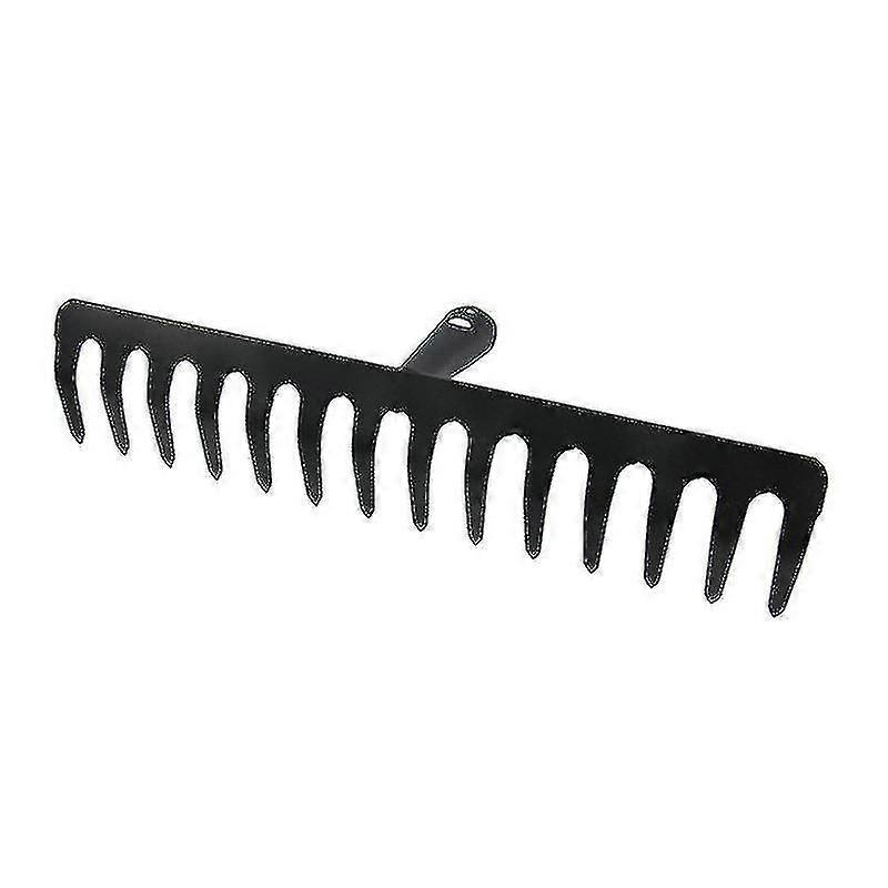 14 أسنان ورقة أشعل النار الصلب أشعل النار العملية الملحقات أدوات تنظيف الحديقة ل Diy Home Farm Gardening (أسود ، بدون مقبض ، نمط عشوائي)