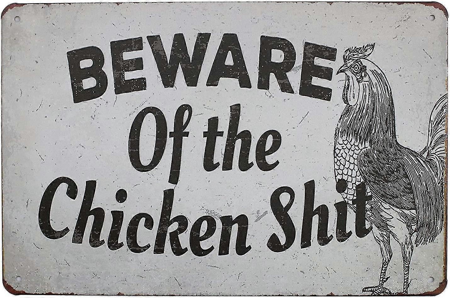 Cuidado com o frango Vintage Retro Metal Tin Sign Placa de Parede Tin Sign 8x12 polegadas OU 12x16 polegadas Modo