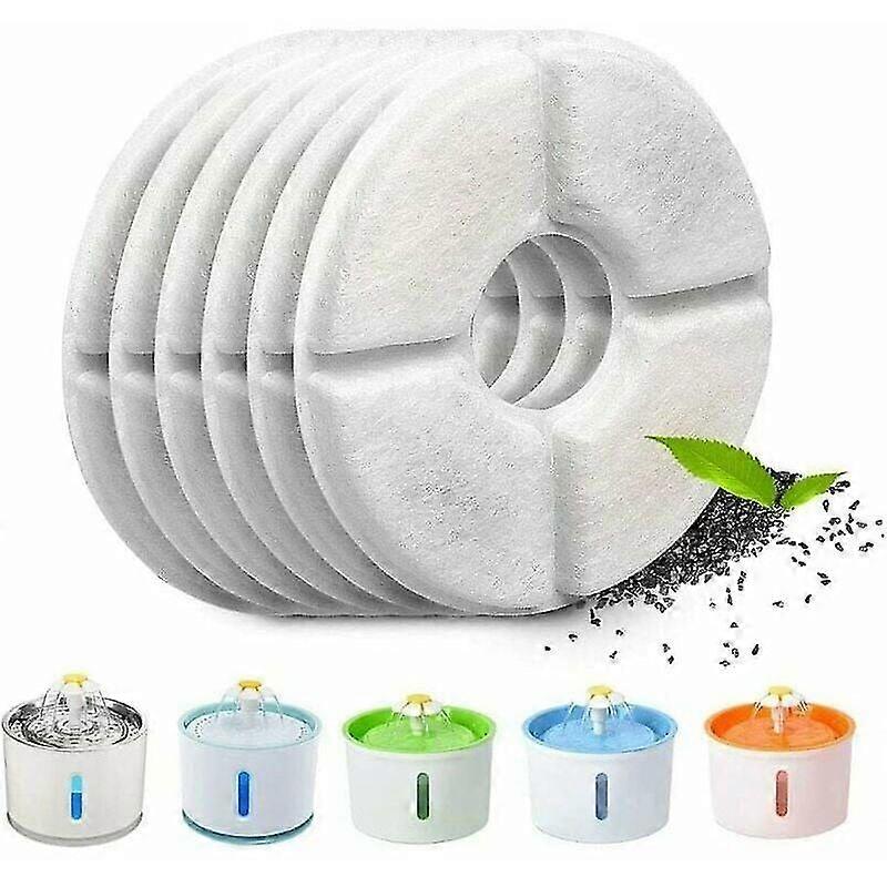 Pack Automatic Cat Fountain Filter, With Resin And Activated Carbon, Compatiblement Water Filter Compatible Cats & Dogs (round)