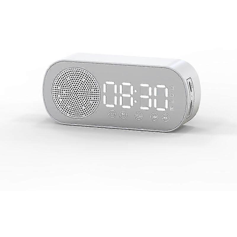 Alarm Clock With Usb Charger, (white) Digital Clock, Morning Alarm Clock With Brightness Screen, Digital Alarm Clock