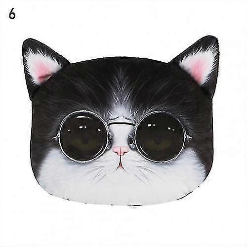 Newest 2021 3d Printed Schnauzer Teddy Dog Face Car Headrest Neck Rest Auto Neck Pillow Without Filler