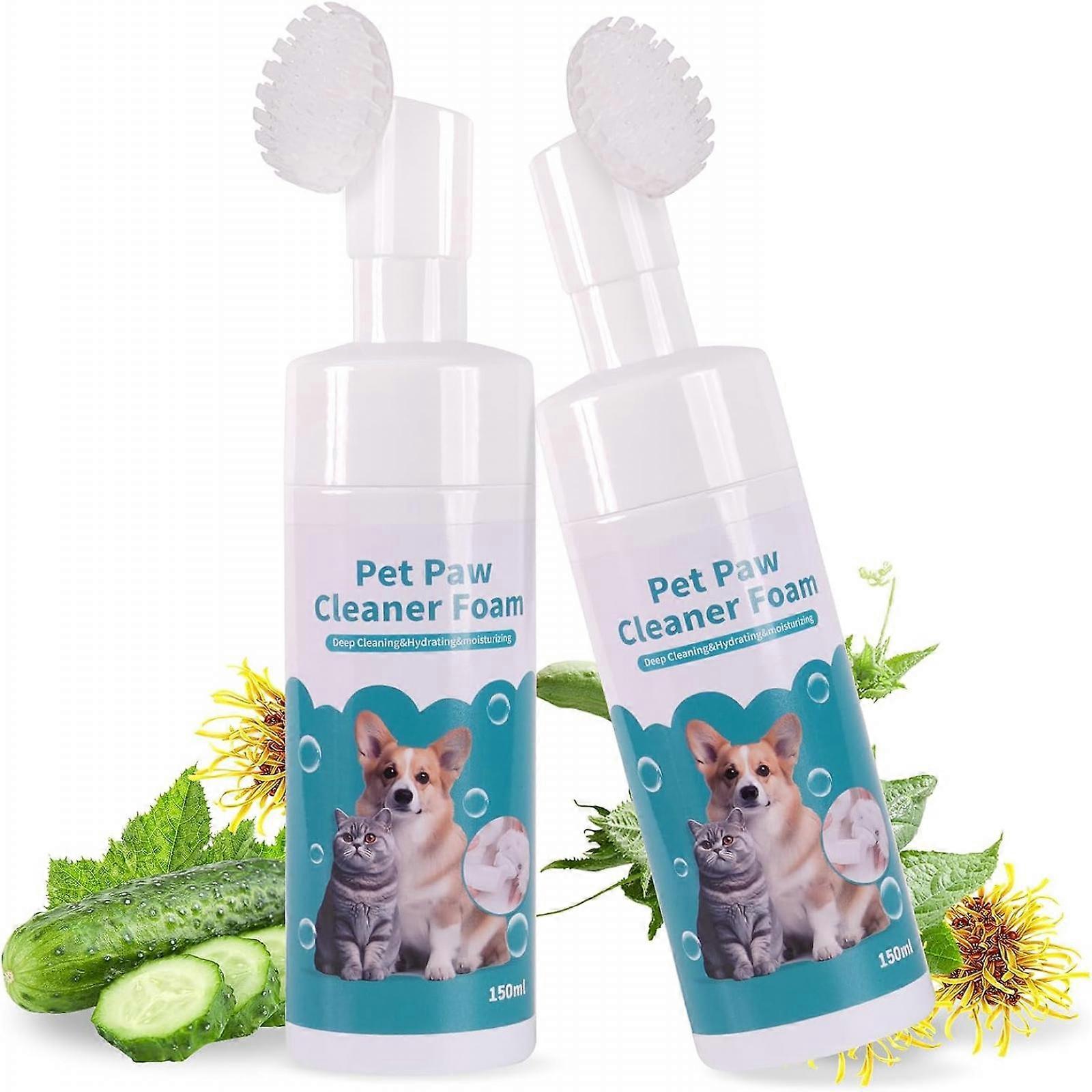 Dog Paw Cleaner No-Rinse Αφρώδες Καθαριστικό με Βούρτσα Σιλικόνης για Επιδιόρθωση και Αποκατάσταση Σκασμένων Ποδιών και Μύτης -GSL