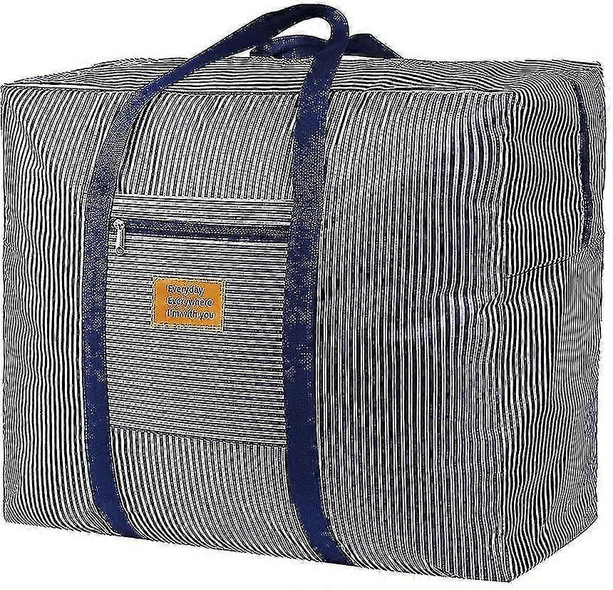 أكياس تخزين مع سحابات ، حقيبة تخزين لحاف ، أكياس تخزين كبيرة للملابس ، الفراش ، لحاف ، بطانيات ، متحركة ، مصنوعة من أفضل ، مريحة وزرقاء فابري