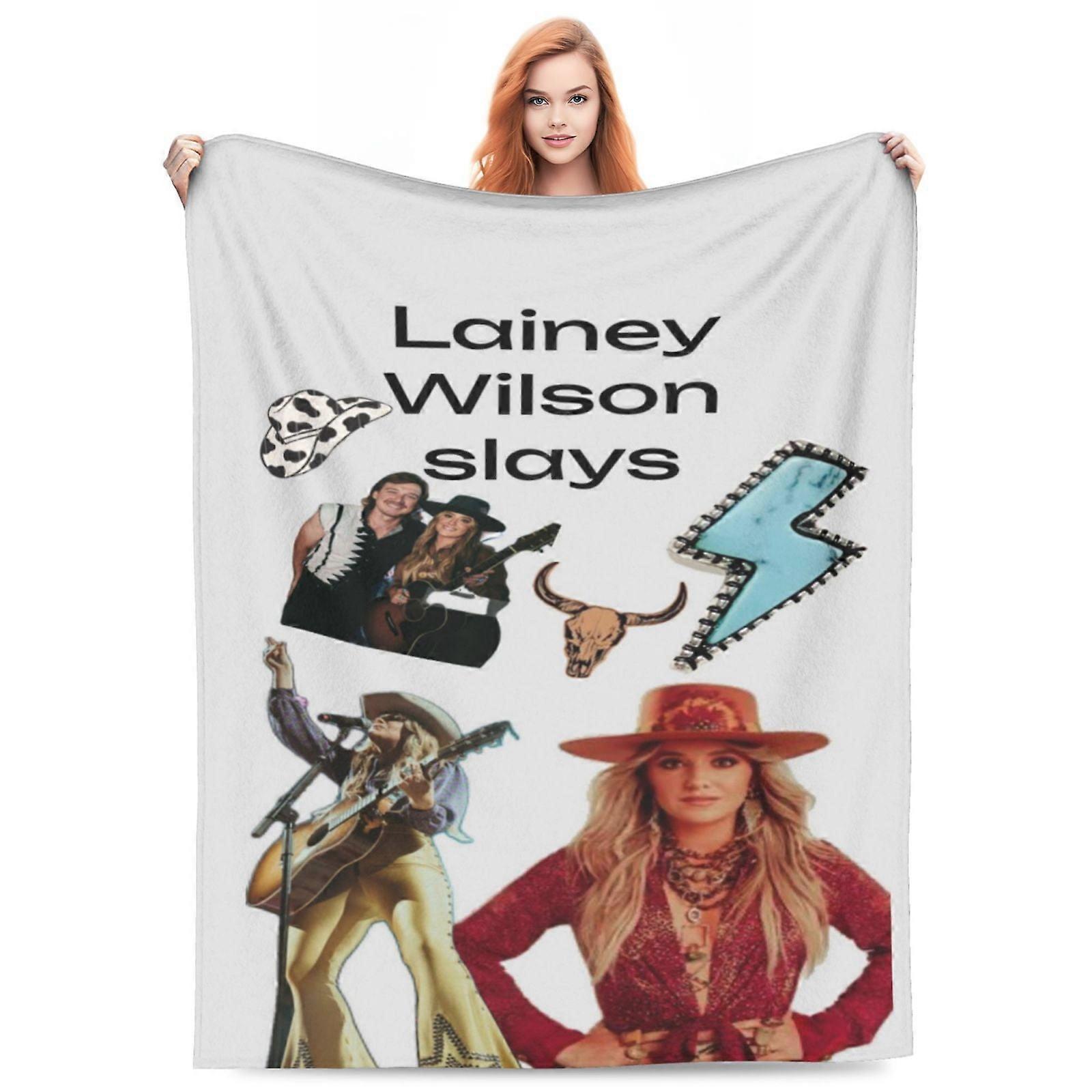 Lainey Wilson Blanket Soft Cozy Fleece Throw Blanket Plush Lightweight Warm Fuzzy Flannel Blankets and Throws for Couch Sofa -KDE22959