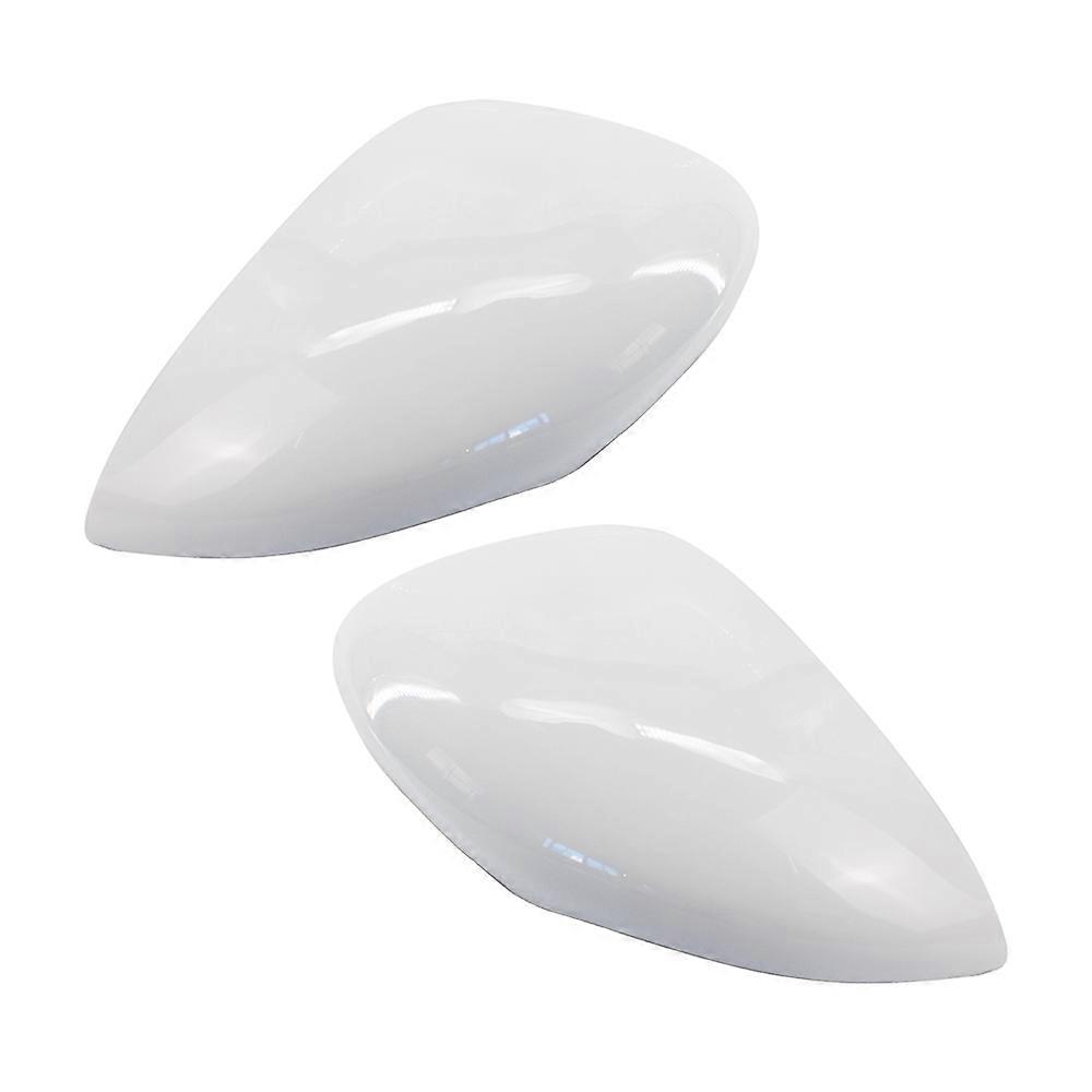 Left/Right White Car Rear View Side View Mirror Replacement Cover Cap Case Shell for Ford Fiesta 2009-2015