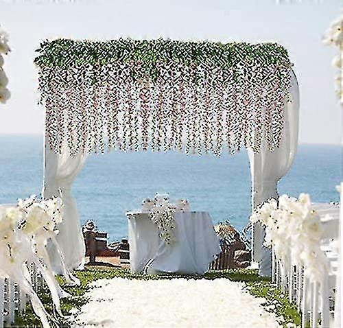 Artificial, Wisteria artificial, Home R, De seda, 12 Peças - Leitosa