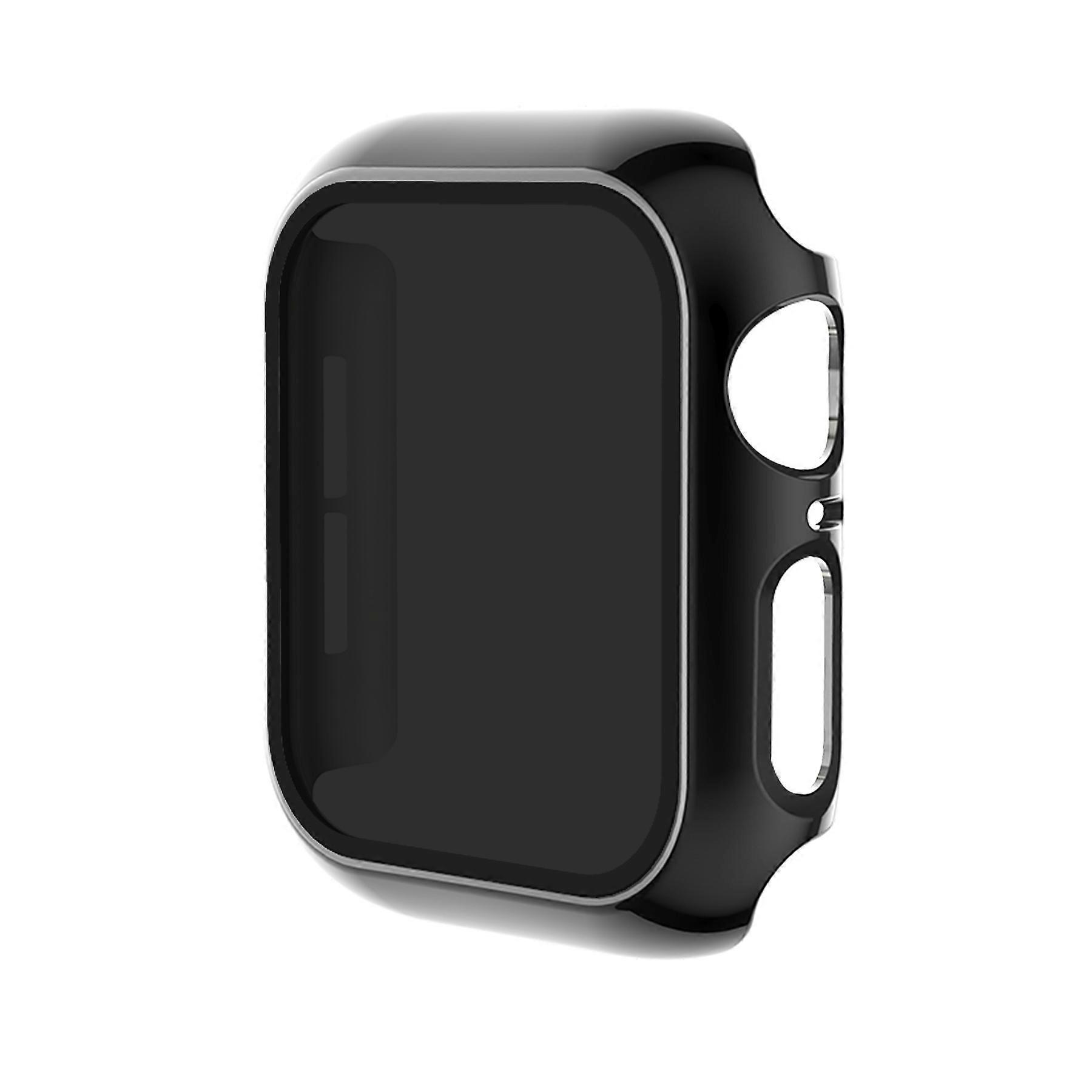 Ultra-Thin Glass Privacy Protection Case with 26 Degree Touch Sensitivity for Apple Watch Series 9/8/7/6/5/4/3/2/SE - Lightweight Cover Bumper with Sc