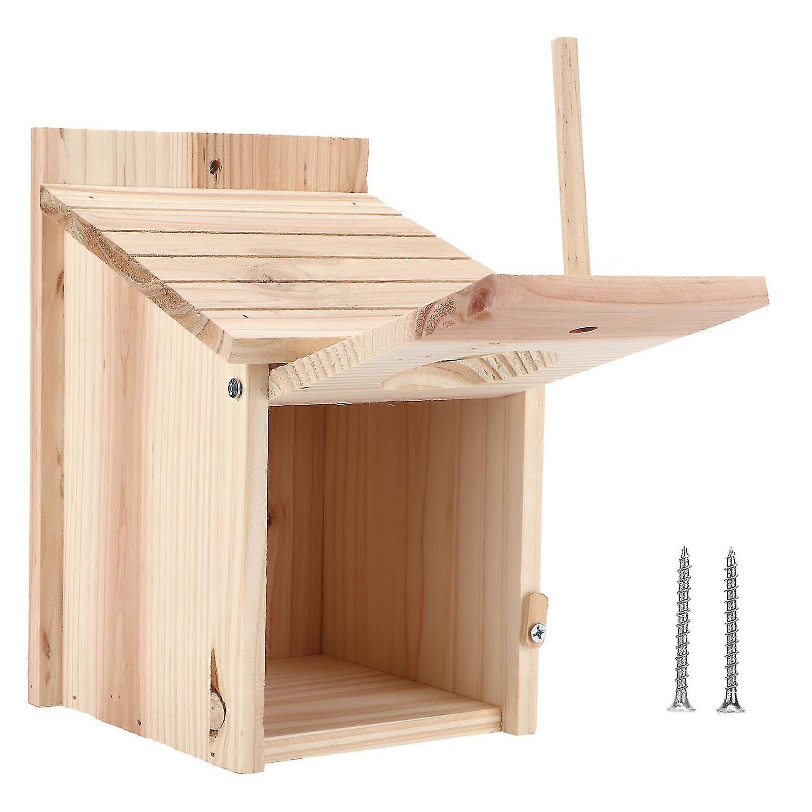 DIY Outdoor Wooden Birdhouse - Natural and Safe Breeding Box for Birds
