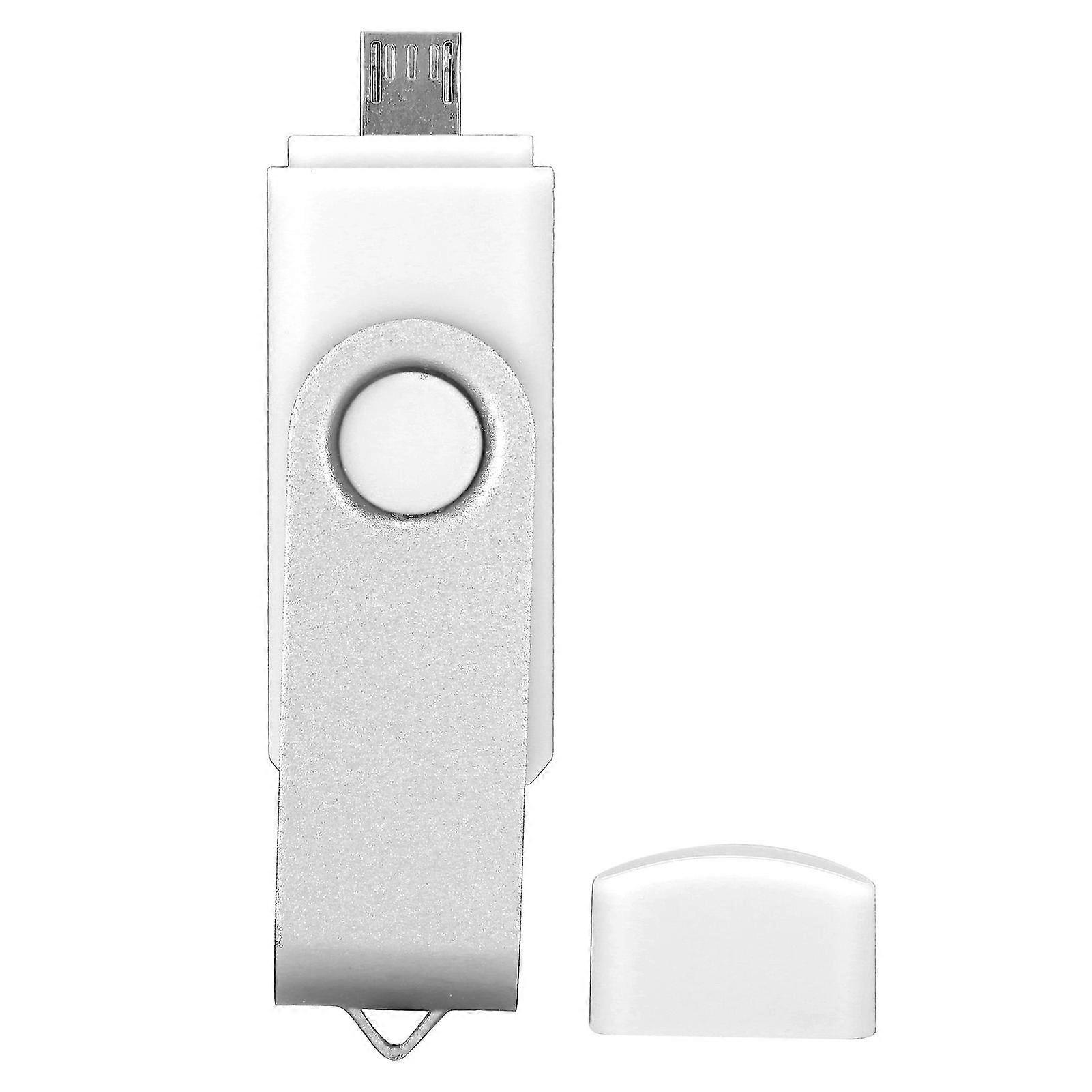 64GB White 2 in 1 OTG USB Flash Drive Memory Stick