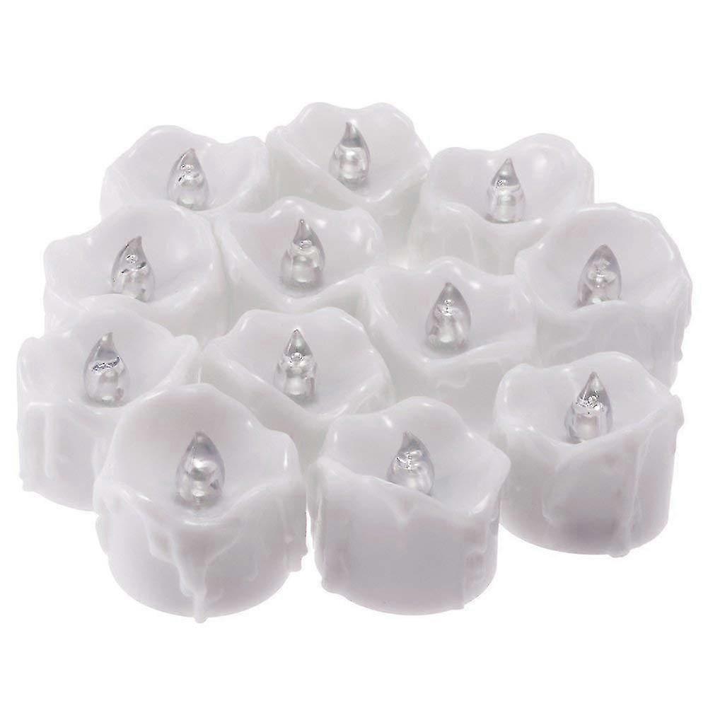 12pcs Led Candle With Battery Timer Flickering Tea Light Garden Tea Lights