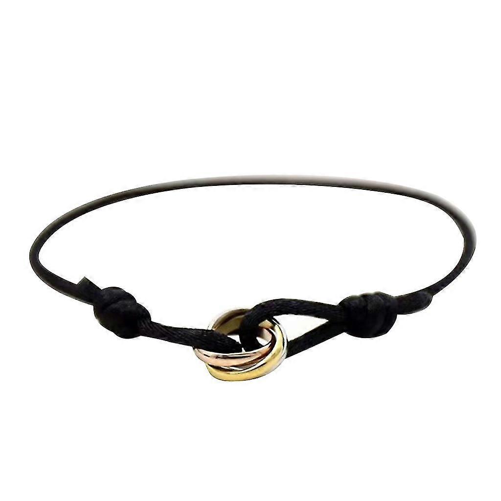 حلقات مشبك معدنية مضفر حبل سوار مجوهرات أساور الأزواج قابل للتعديل