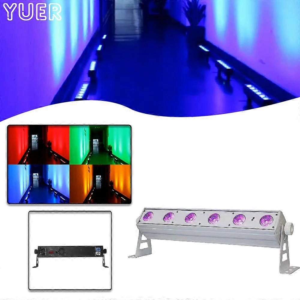 ÚJ vezeték nélküli akkumulátor 6X15W RGBWA + UV 6IN1 LED falmosó lámpa DMX512 10 / 6CH APP vezérlés DJ Disco esküvői színpadhoz Zenei parti