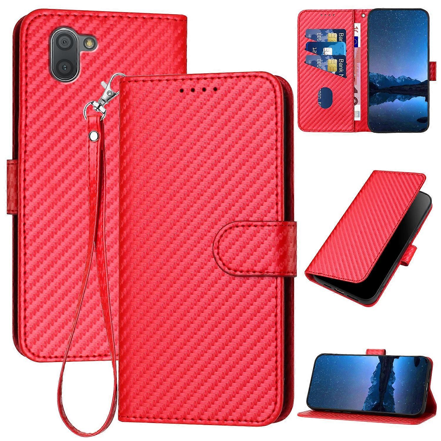 Carbon Fiber Leather Case For Sharp Aquos R3