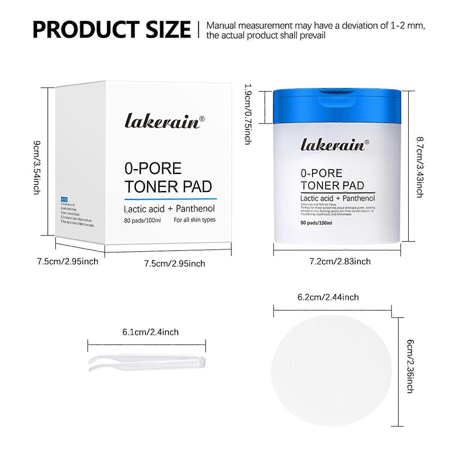 Zero Pore Pads - Facial Toner Pads for Exfoliation and Pore Care, Gentle Exfoliating Toner Pads, Toner Pads with AHA & BHA Pore Minimizer for Face, Sk