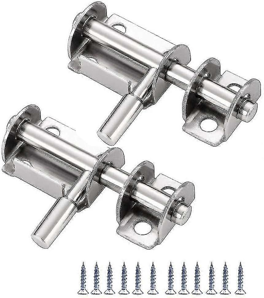 2 Pcs Mini Padlock Lock Door Latch Security Lock Exterior Gate Latch Slide Bolt Easily Installs On Wooden Gates And Fences