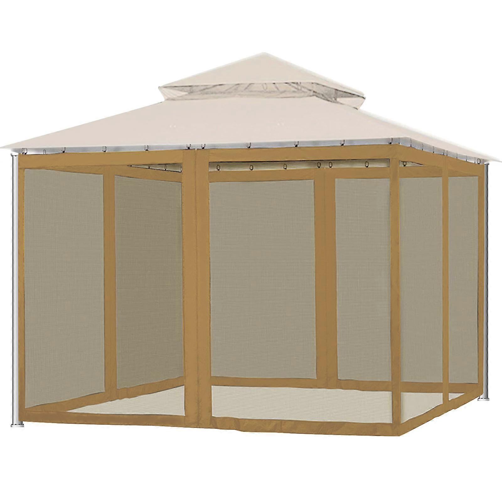 Universal Replacement Canopy Mosquito Netting Wall Sidewall Curtain With Zipper,50% Offer