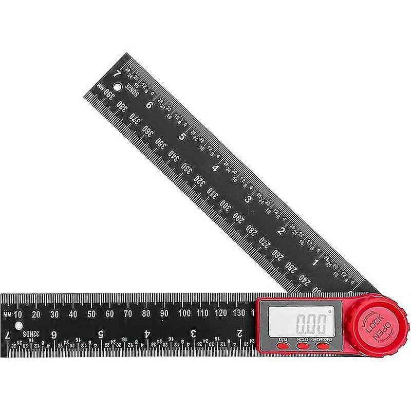 360 Degree Dual Scale Digital Angle Protractor, 200mm Angle Ruler With Lcd Display And Lock Function, Protractor For Engineering, Woodworking, Constru