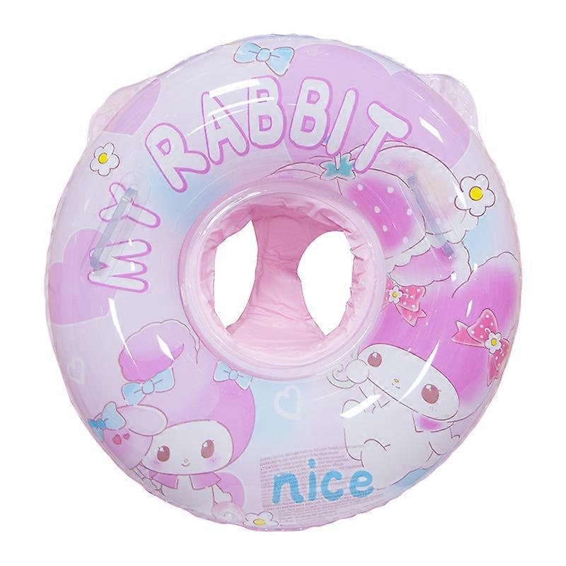Pink Rabbit Angel 1 - 6 Years Old Baby Pool Seat, Baby Buoy Baby Pool Ring Child Float Floating Swimming Ring, Adjustable Size Inflatable Pool for Kid