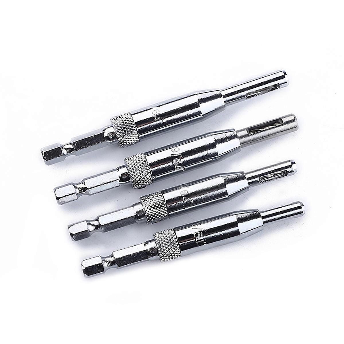 4 Pcs Door Hinge Drill Bit Set Precisely Positioned for Woodworking Hole Dilating Drill
