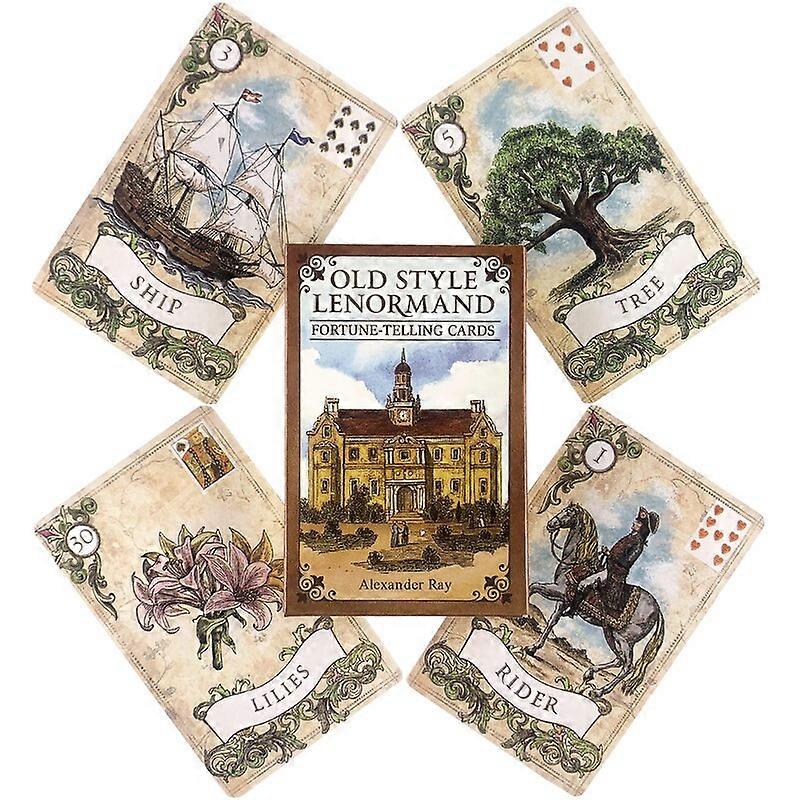 Old Style Lenormand Mass Market Oracle Cards Tarot Deck Mysterious Divination Card Game Board Game Poker Size Retro Style
