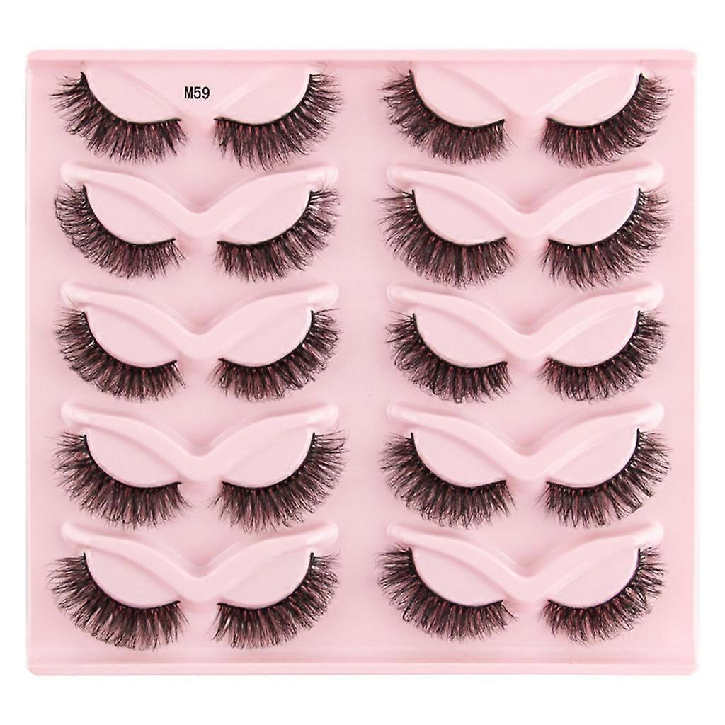 Mink-Half/Full Lashes Courts Cils vaporeux Bande douce Faux cils
