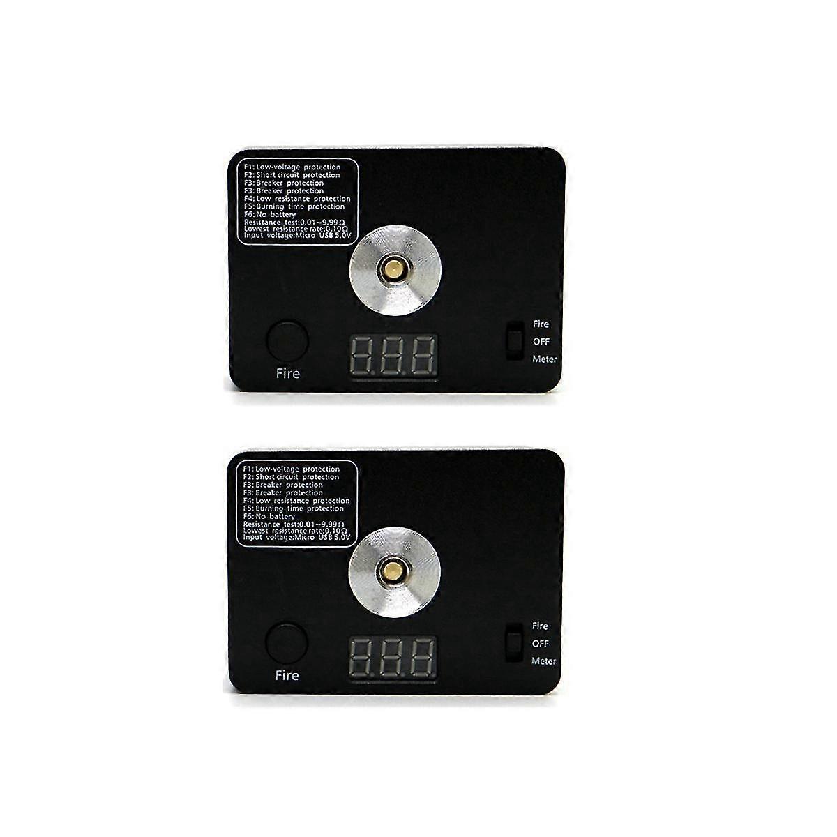 2Pcs 521 TAB Mini V3 Werkzeug Ohm-Meter-Spulenprüfung digital mit Widerstandstest / Feuer / USB-Aufladung