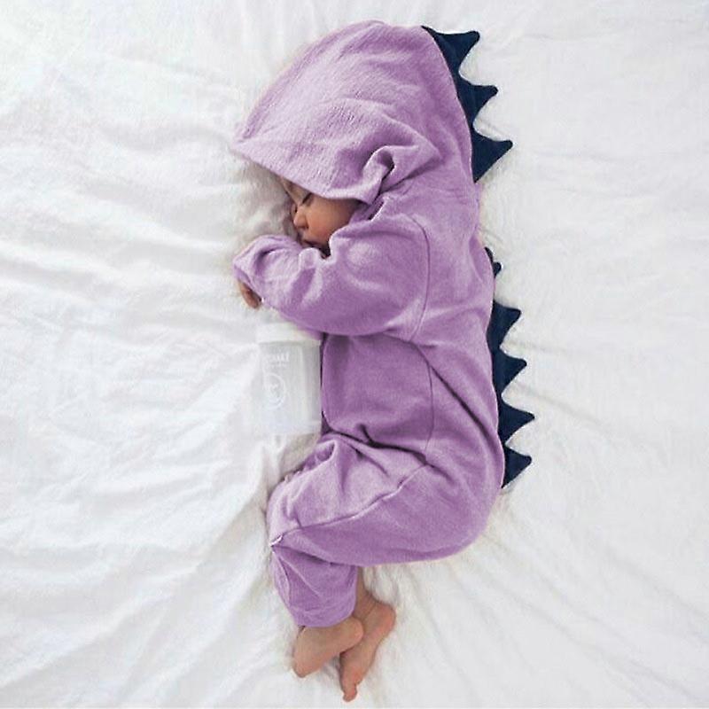 3-18 Month Baby Dinosaur Hooded Romper Jumpsuit Outfit