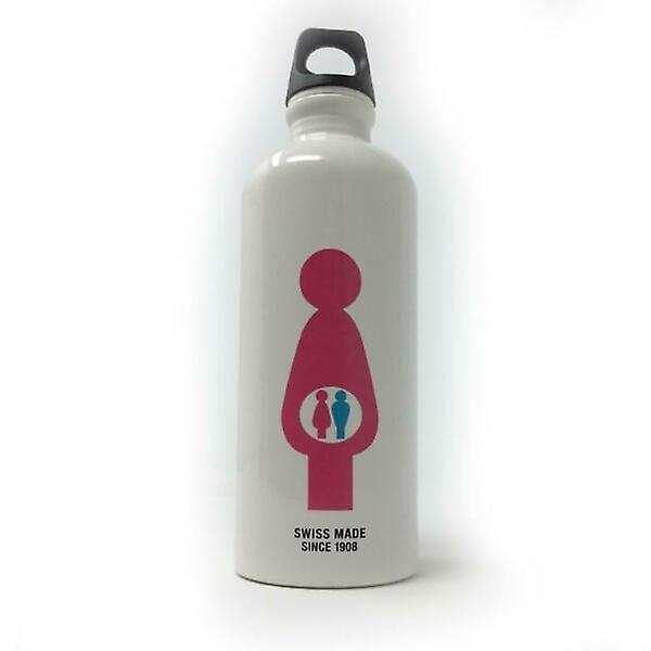 SIGG Aluminium Drinking Bottle White Pregnant Mum with Twins-8845.1